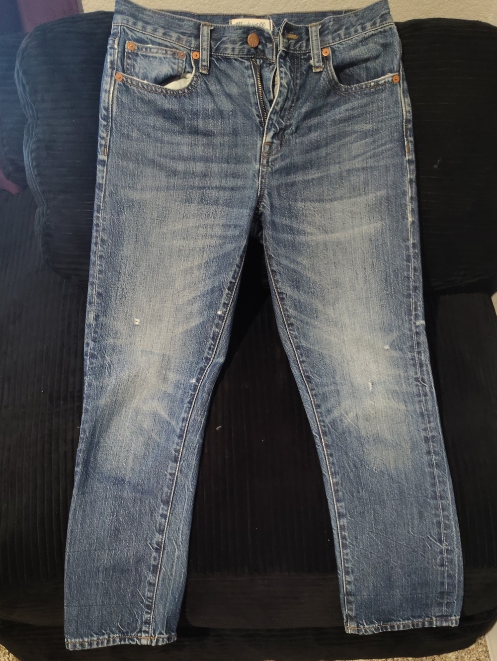 Madewell Women's Slim Straight Faded Blue Jeans